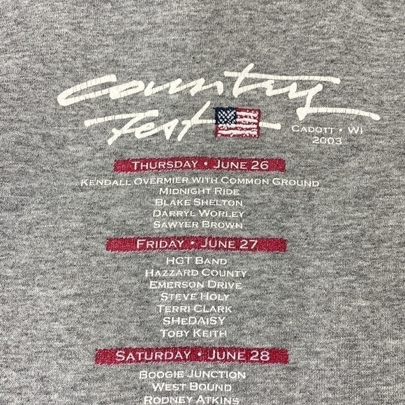 Vintage Artisans Country Fest Cadott Wisconsin 2003 Hooded Sweatshirt Medium - Picture 6 of 10